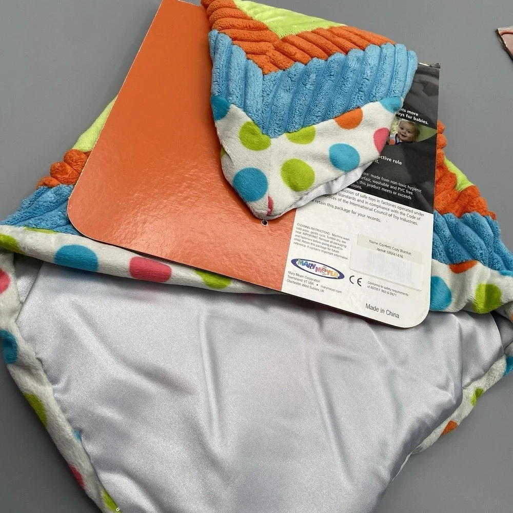 Mary Meyer Baby CONFETTI COZY Blanket Security Lovey Bear‎ Puppy